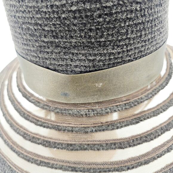 Derby Fascinator Floral Bowler & Wide Brim Dress Hat Wedding Church Brown Fall main image 7